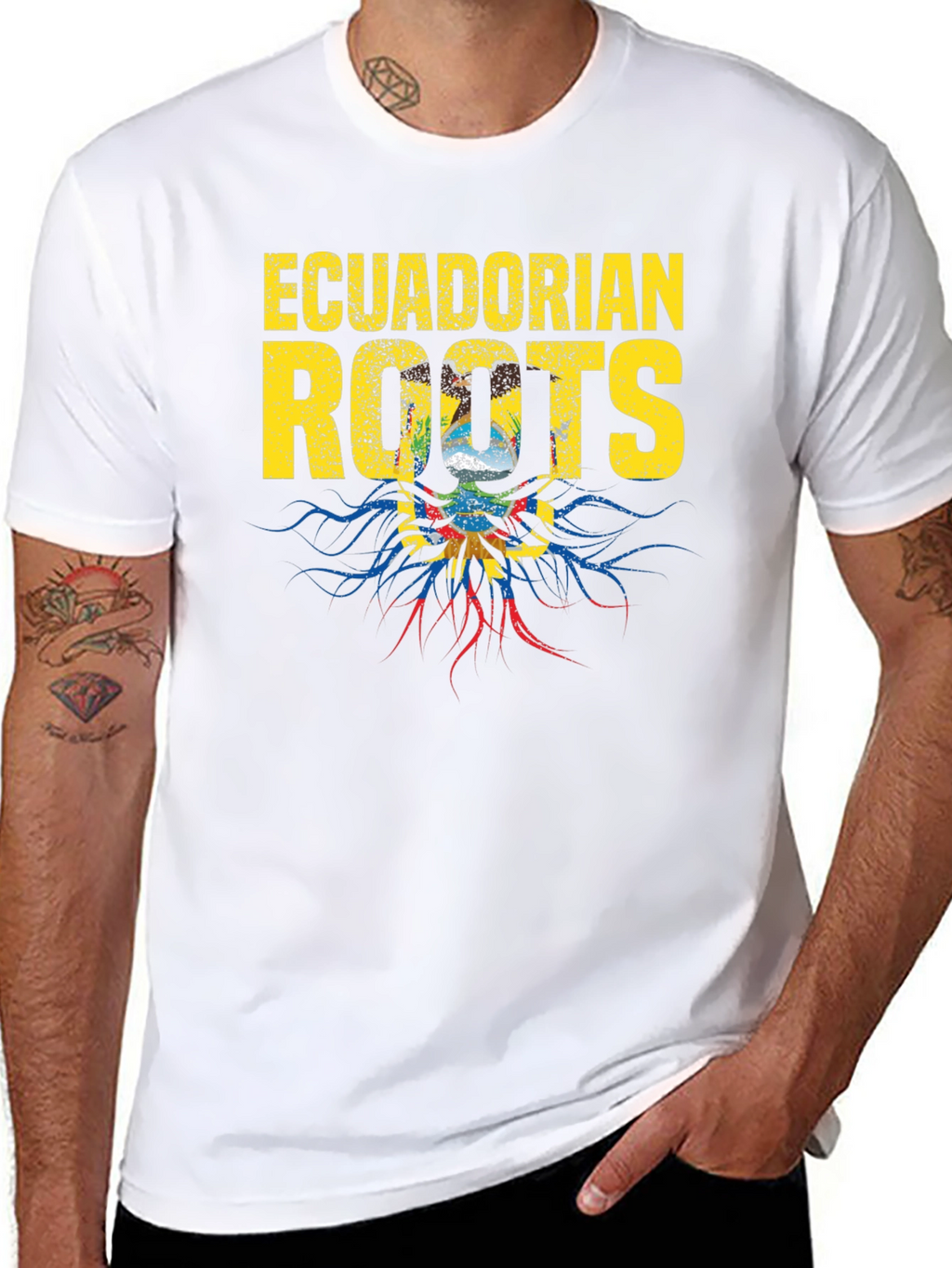 Ecuadorian Roots Graphic T-Shirt - Black