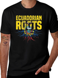 Ecuadorian Roots Graphic T-Shirt - Black
