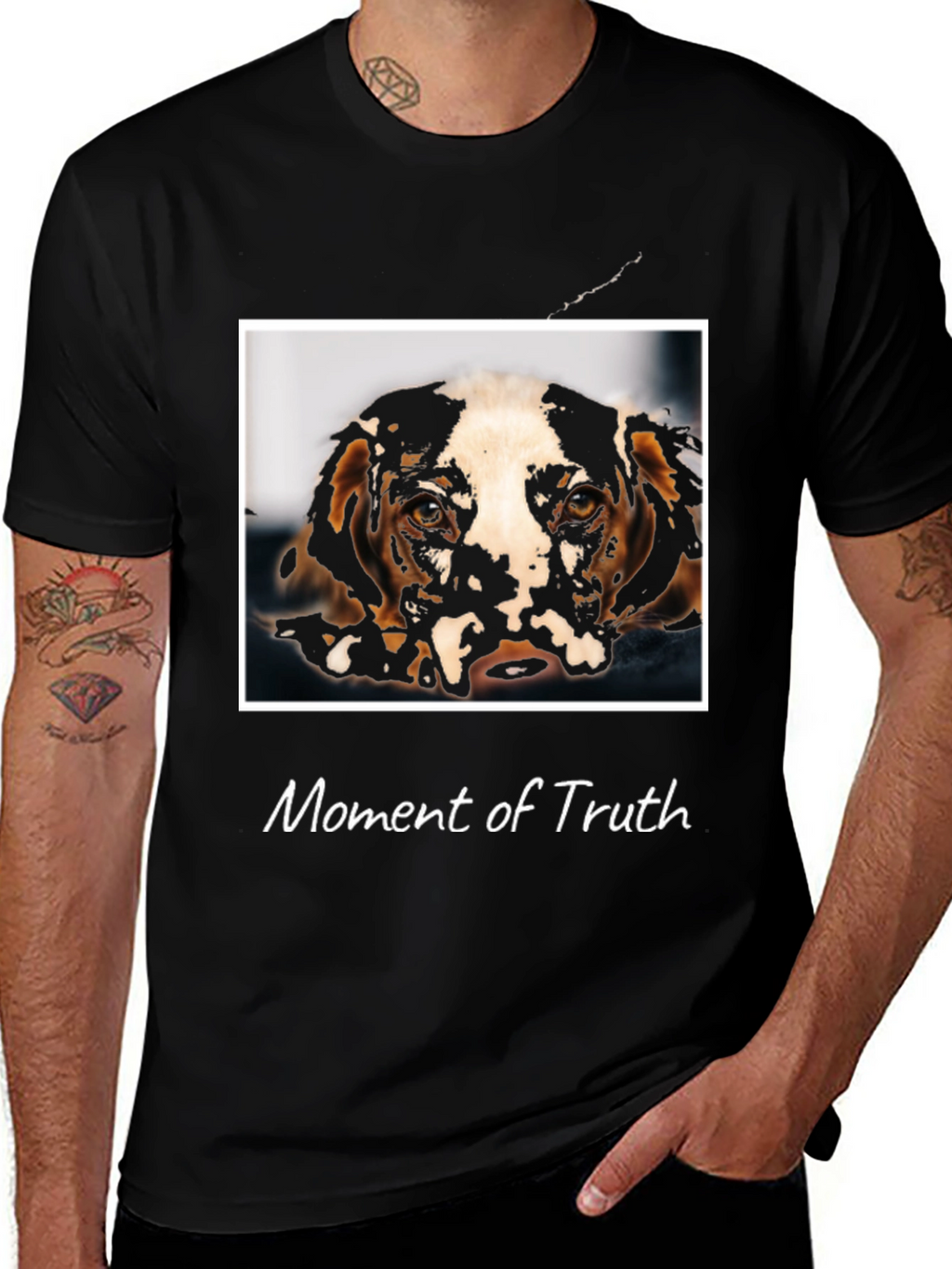 Moment of Truth Dog Graphic T-Shirt