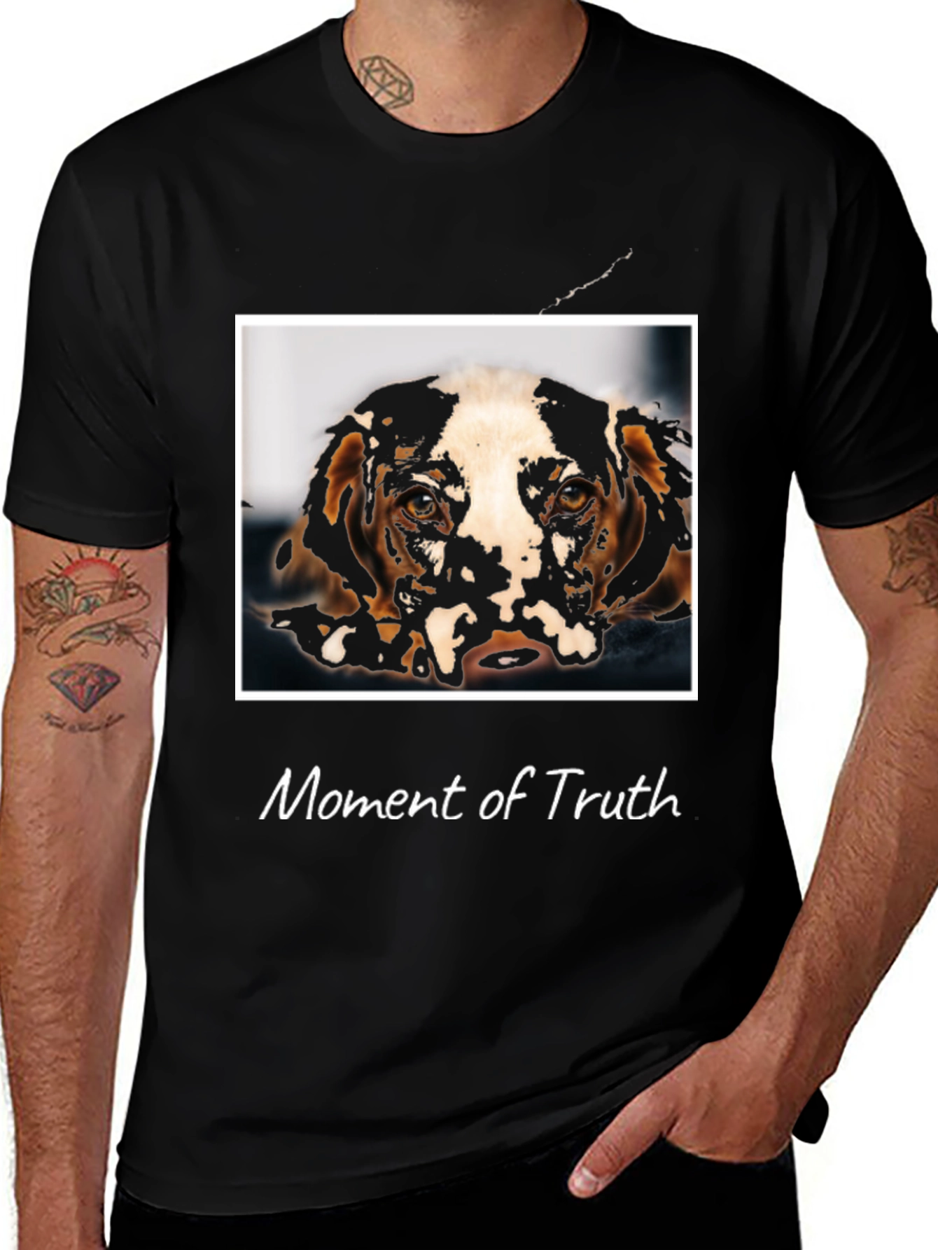 Moment of Truth Dog Graphic T-Shirt