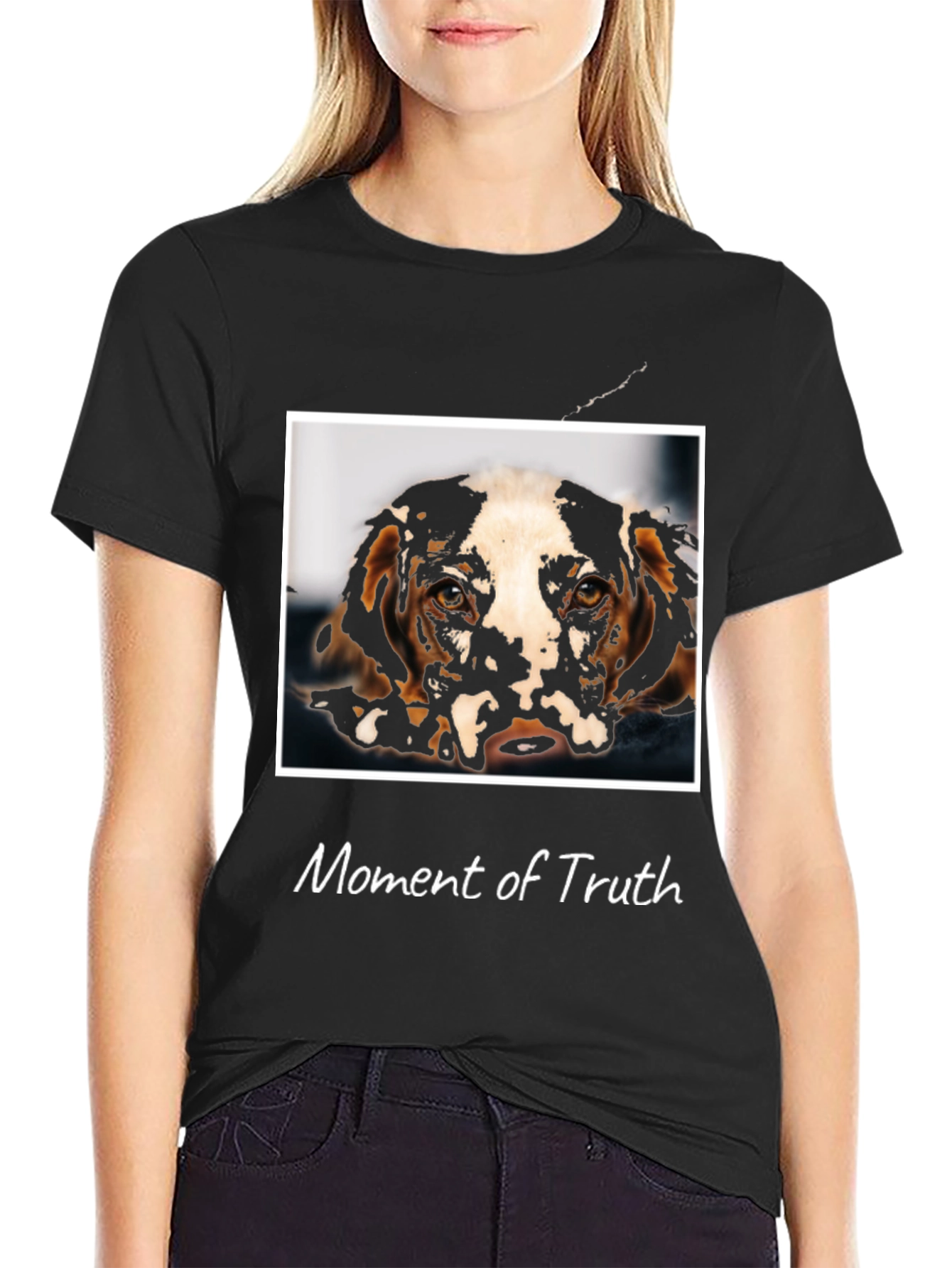 Moment of Truth Dog Graphic T-Shirt