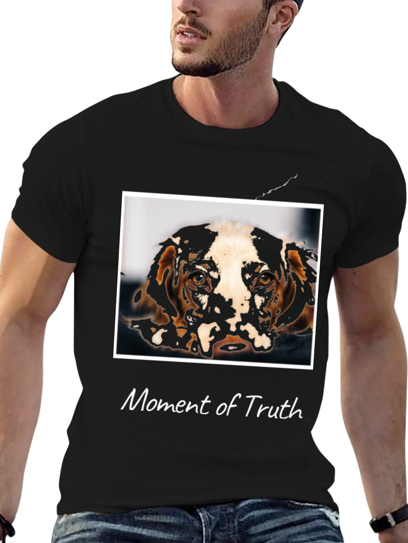 Moment of Truth Dog Graphic T-Shirt
