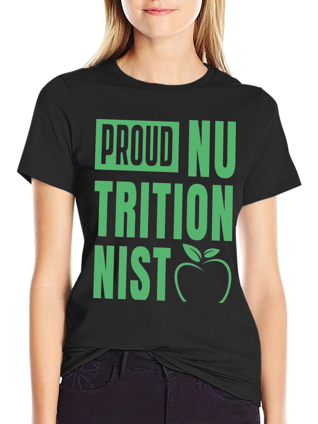 Proud Nutritionist T-Shirt - Black Graphic Tee