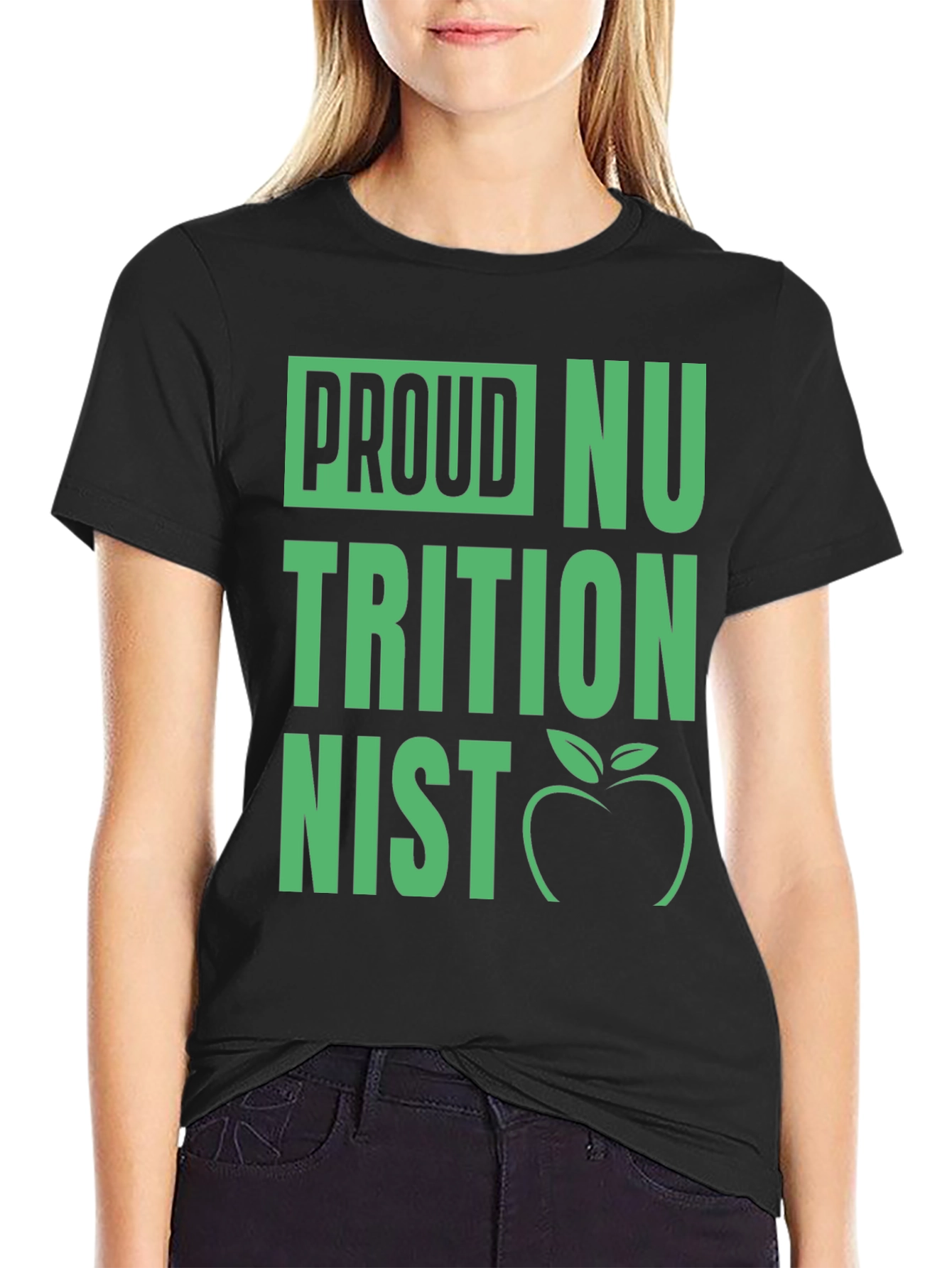 Proud Nutritionist T-Shirt - Black Graphic Tee