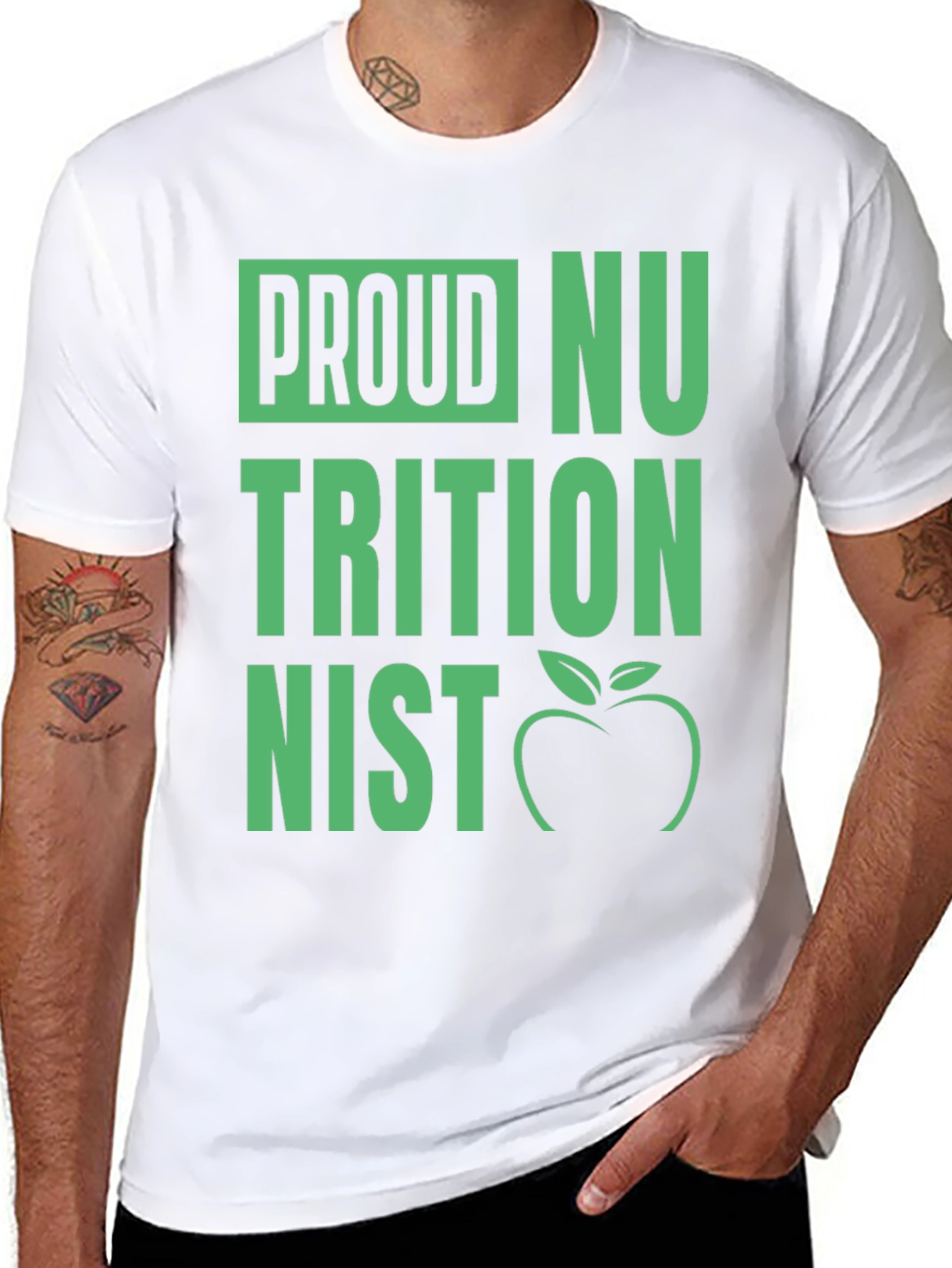 Proud Nutritionist T-Shirt - Black Graphic Tee