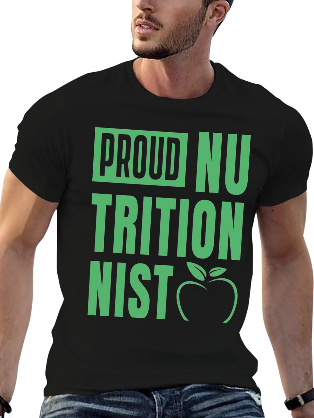 Proud Nutritionist T-Shirt - Black Graphic Tee
