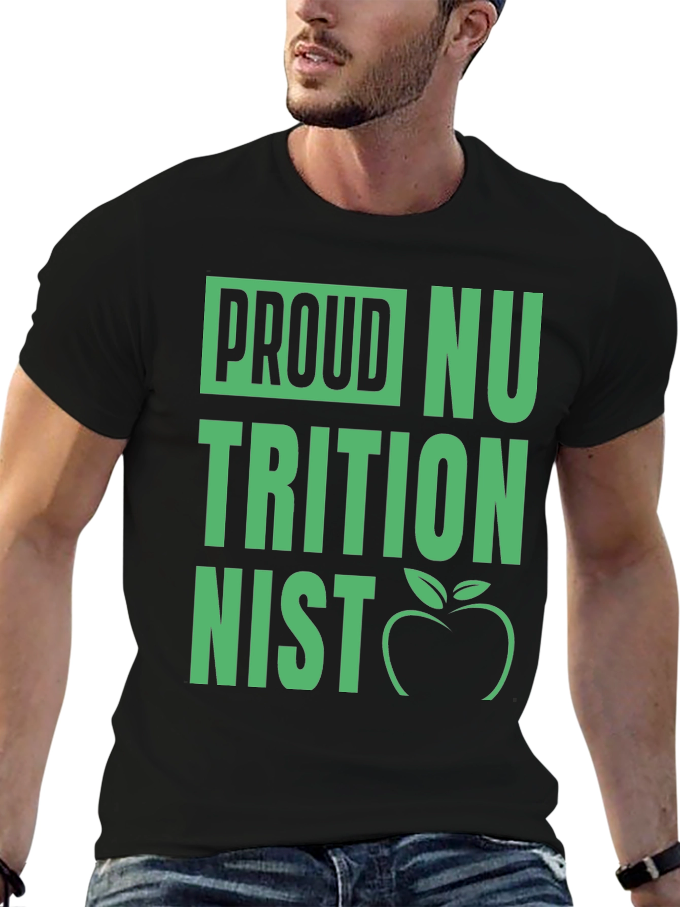 Proud Nutritionist T-Shirt - Black Graphic Tee