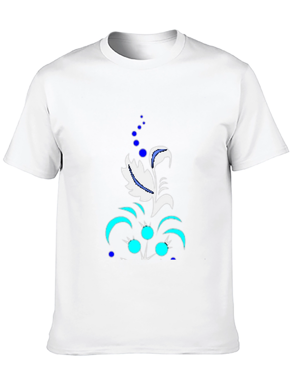 Abstract Floral Graphic Black T-Shirt