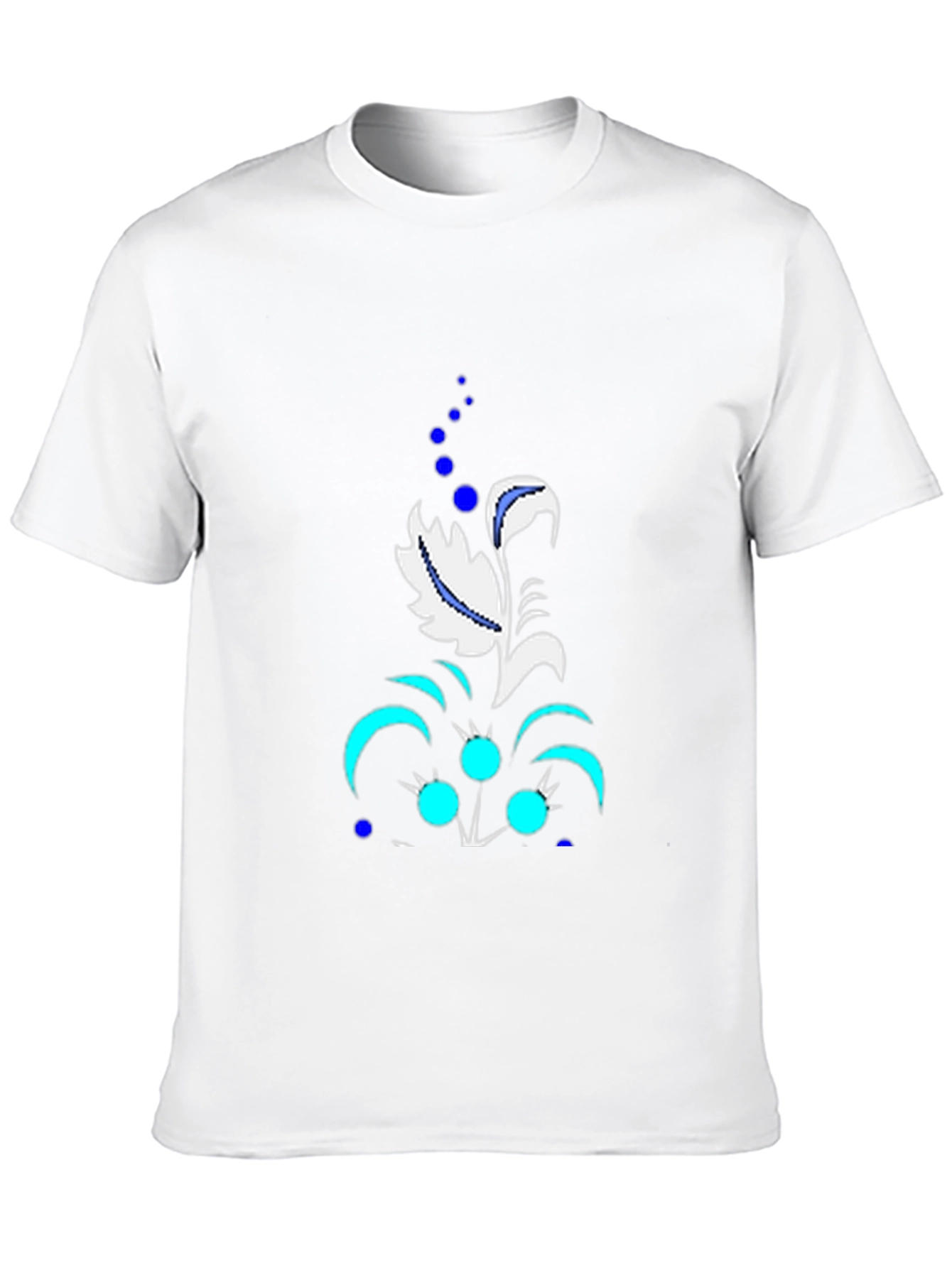 Abstract Floral Graphic Black T-Shirt