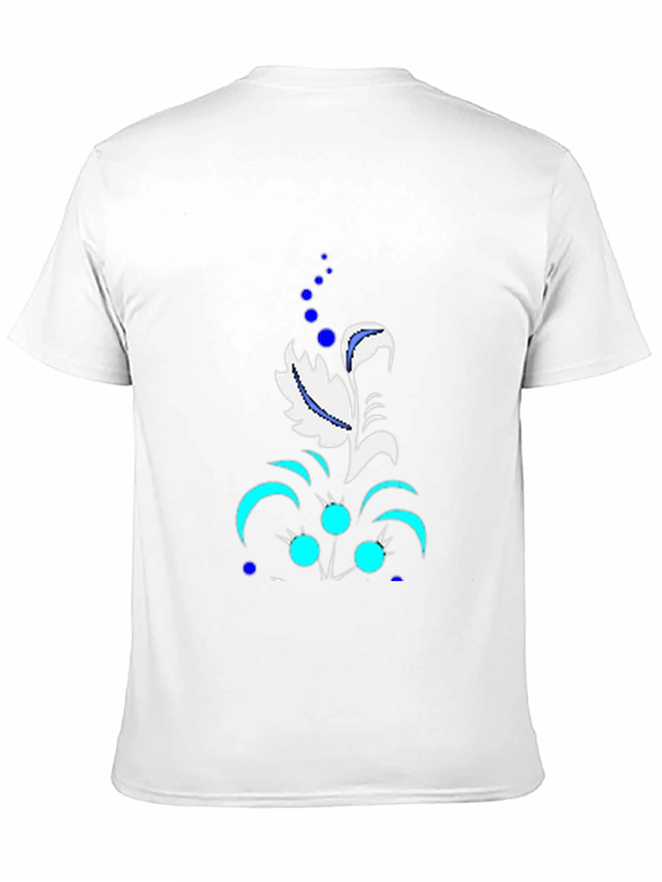 Abstract Floral Graphic Black T-Shirt
