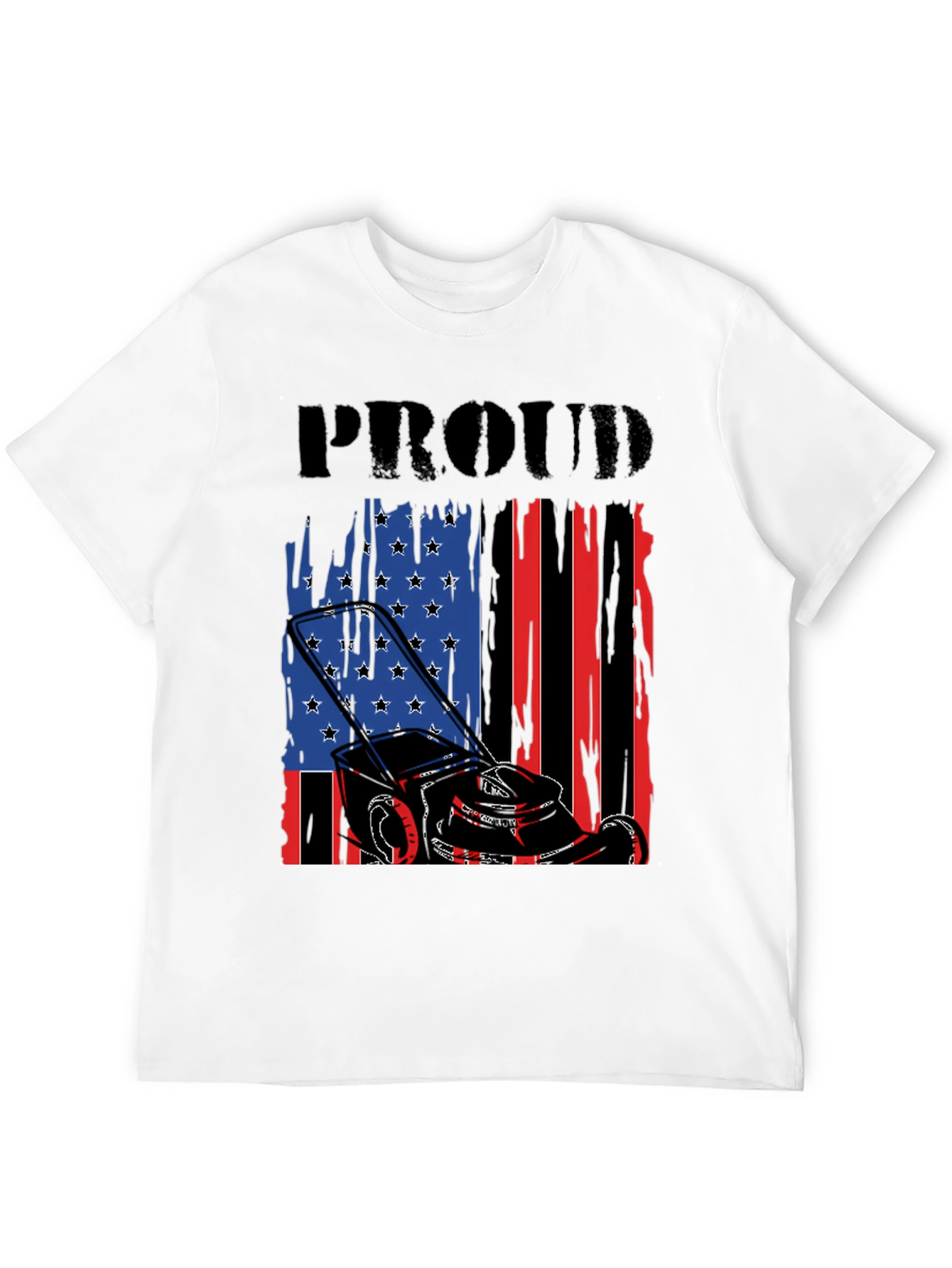 Proud Lawn Mower American Flag Patriotic T-Shirt