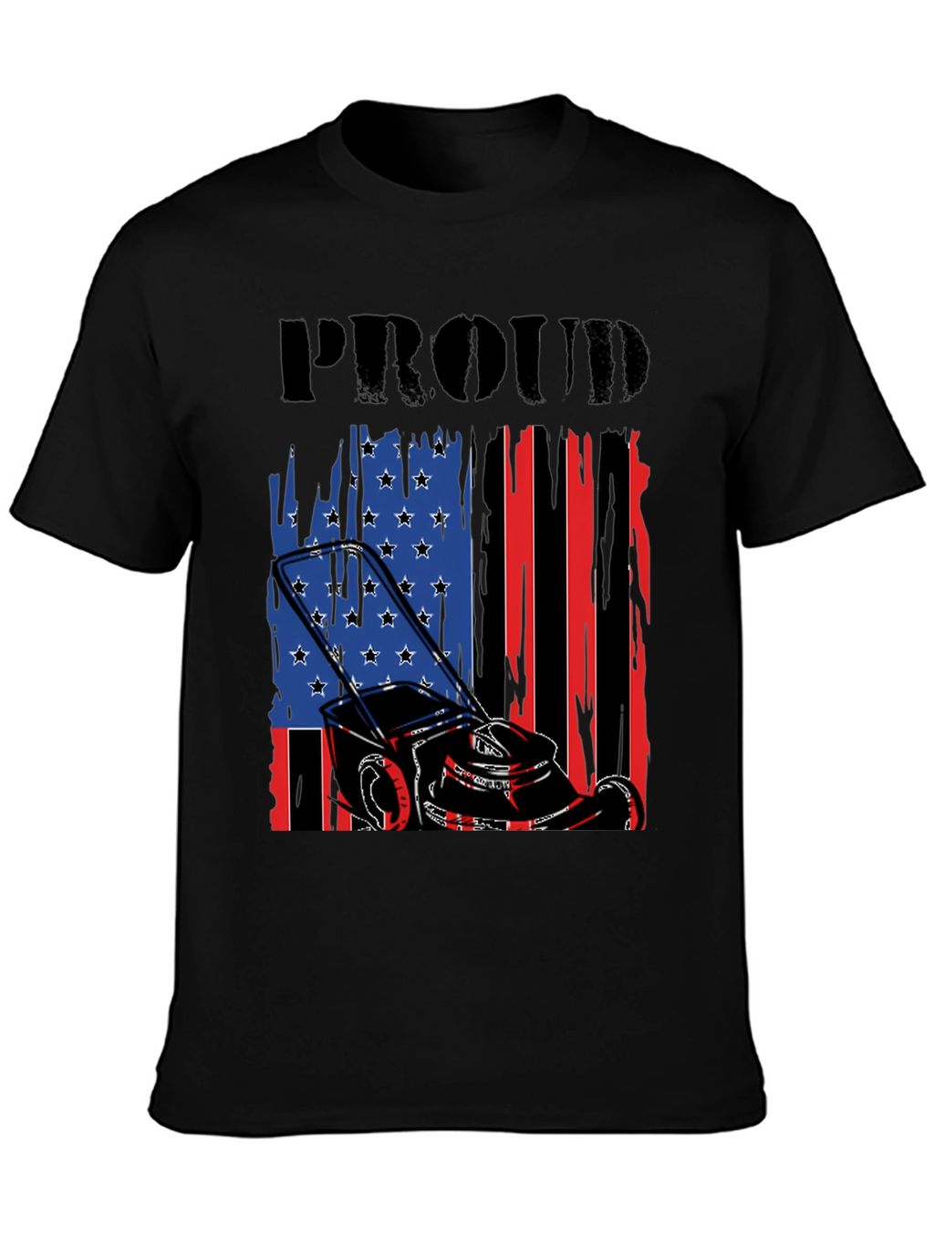 Proud Lawn Mower American Flag Patriotic T-Shirt