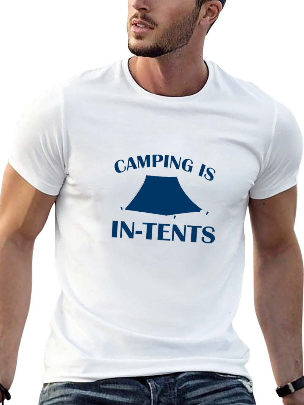 Camping is In-Tents Graphic Tee - Black