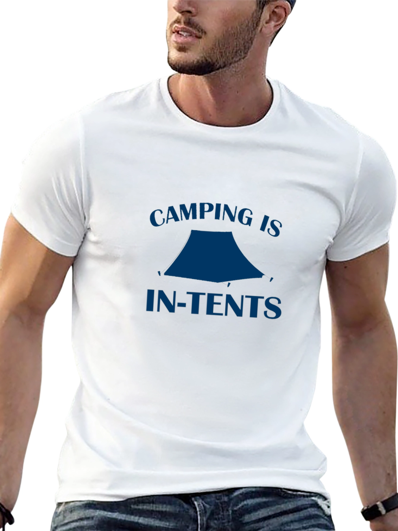 Camping is In-Tents Graphic Tee - Black