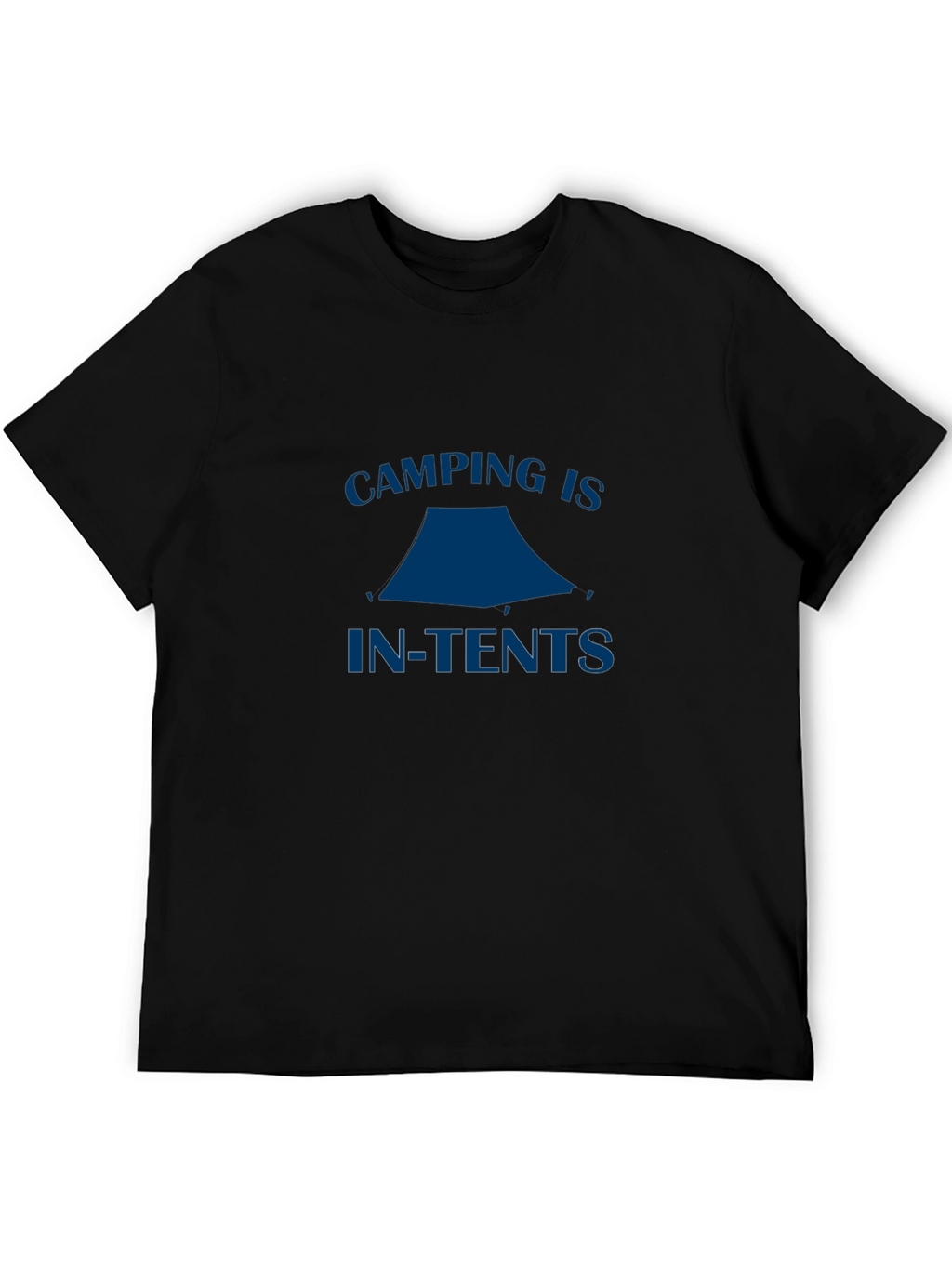 Camping is In-Tents Graphic Tee - Black
