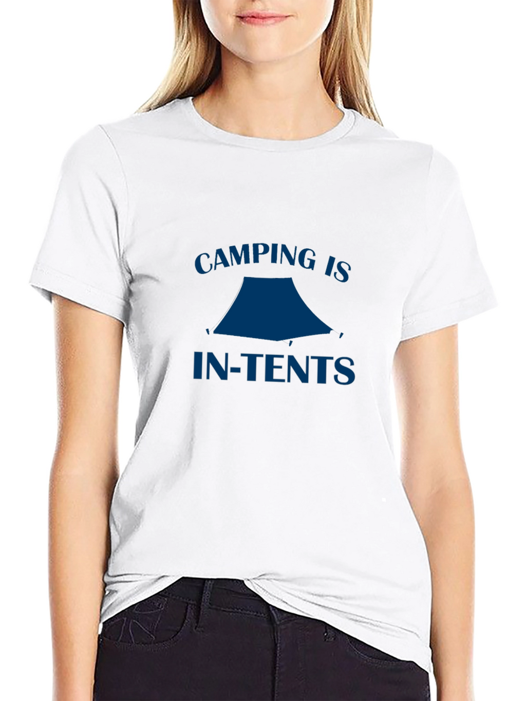 Camping is In-Tents Graphic Tee - Black