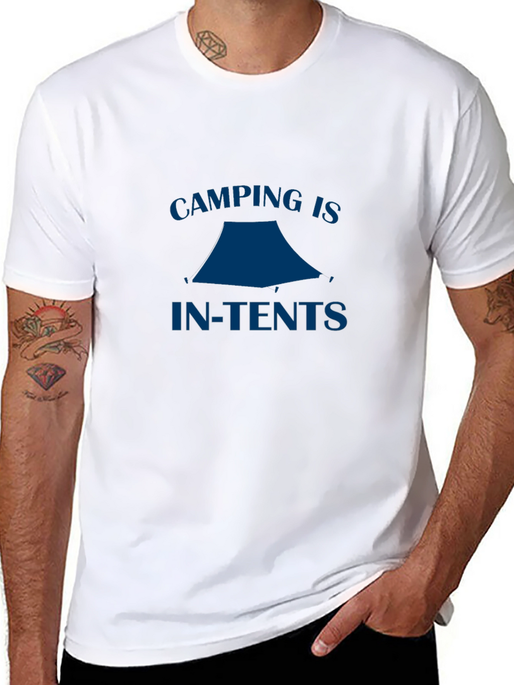 Camping is In-Tents Graphic Tee - Black