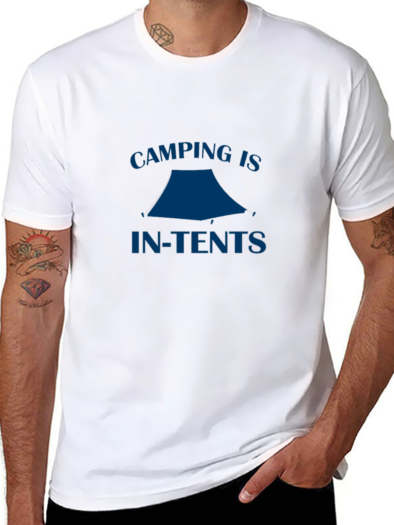 Camping is In-Tents Graphic Tee - Black
