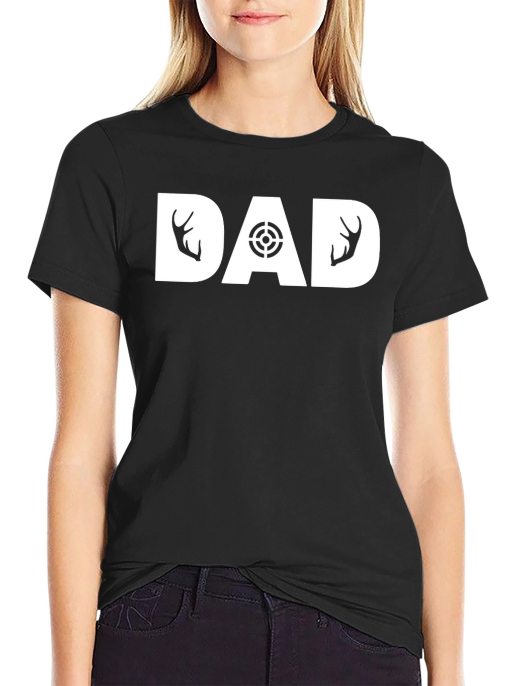 Hunting Dad T-Shirt - Deer Antler Design