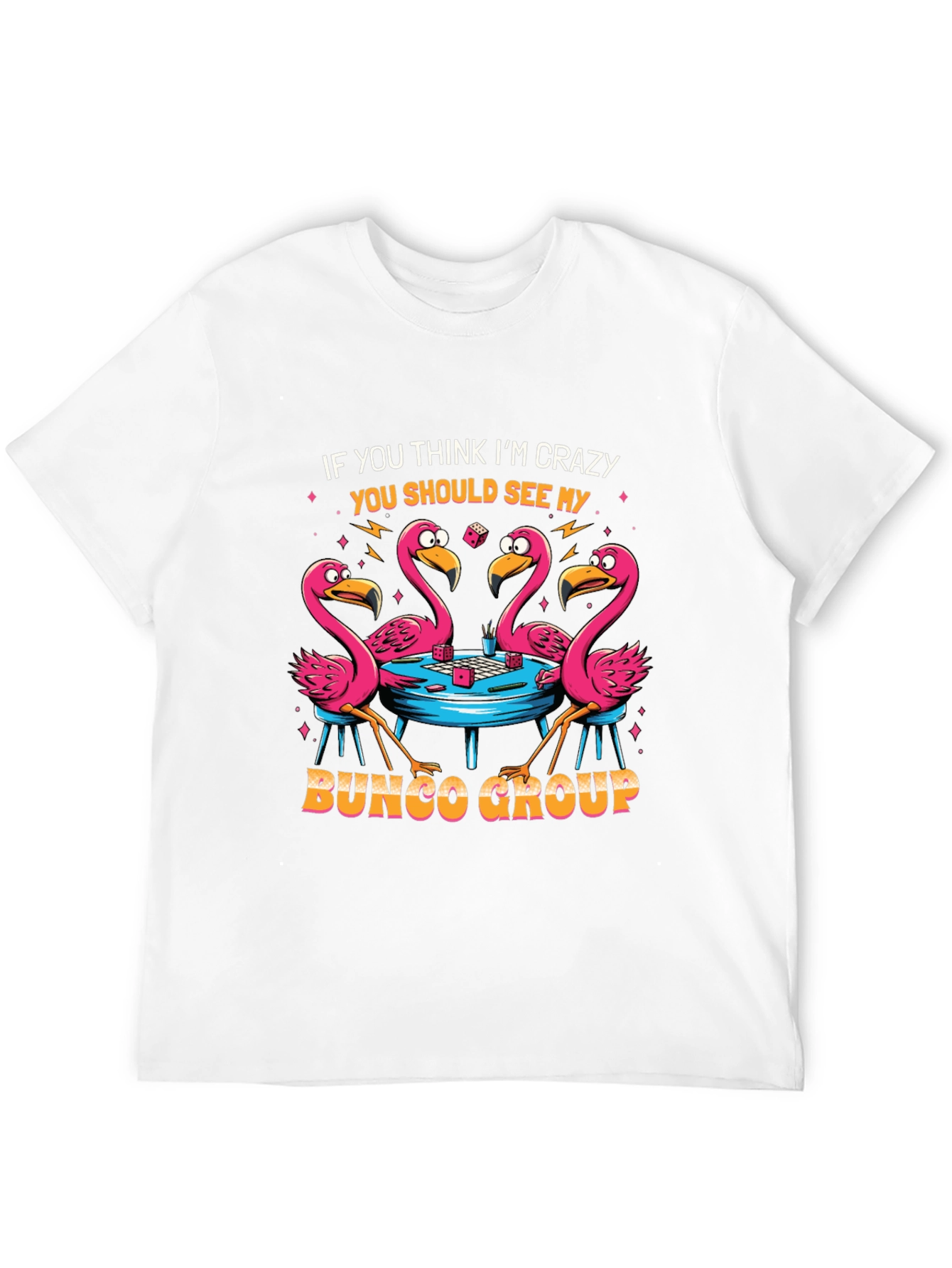 Crazy Bunco Group Flamingo Graphic Tee