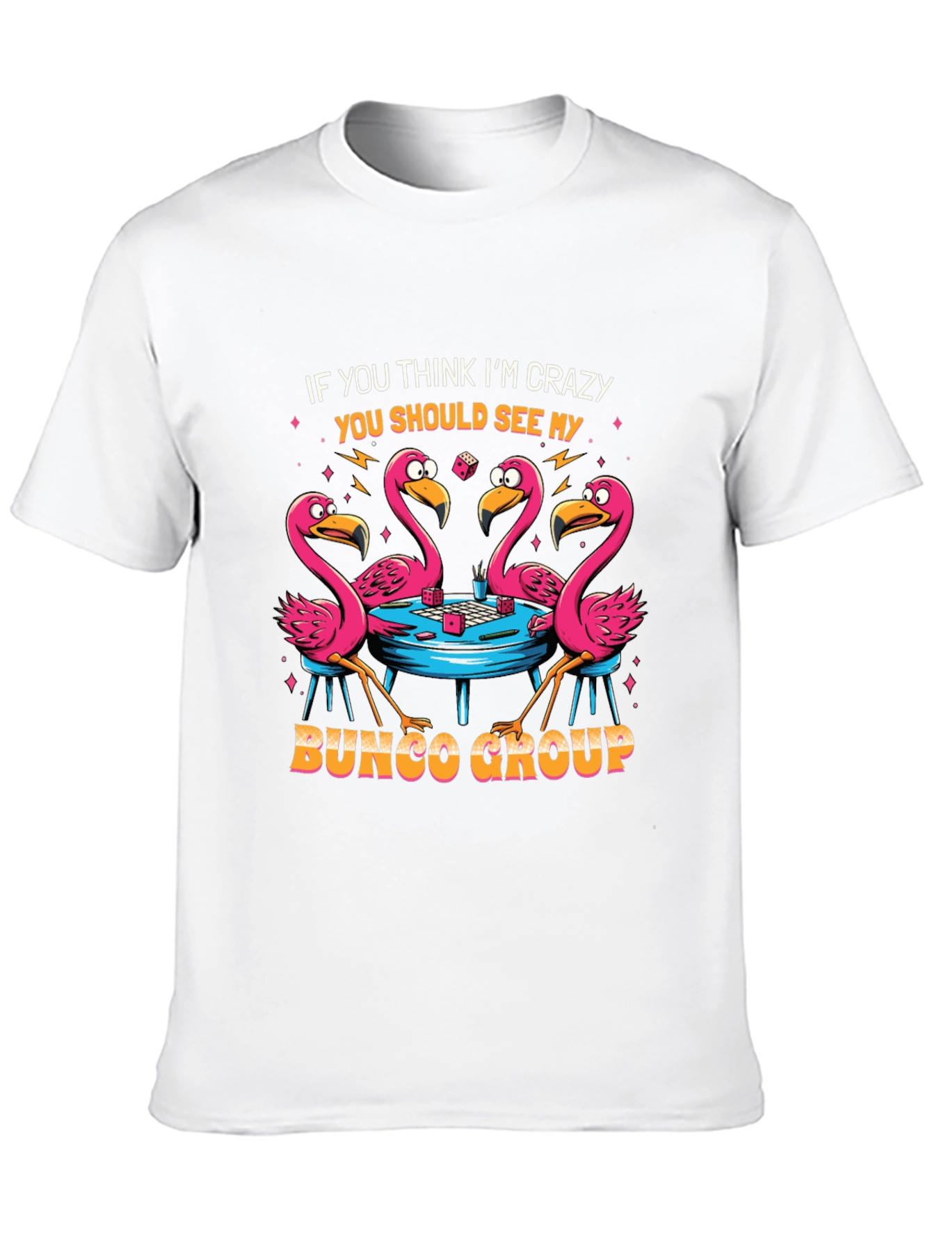 Crazy Bunco Group Flamingo Graphic Tee