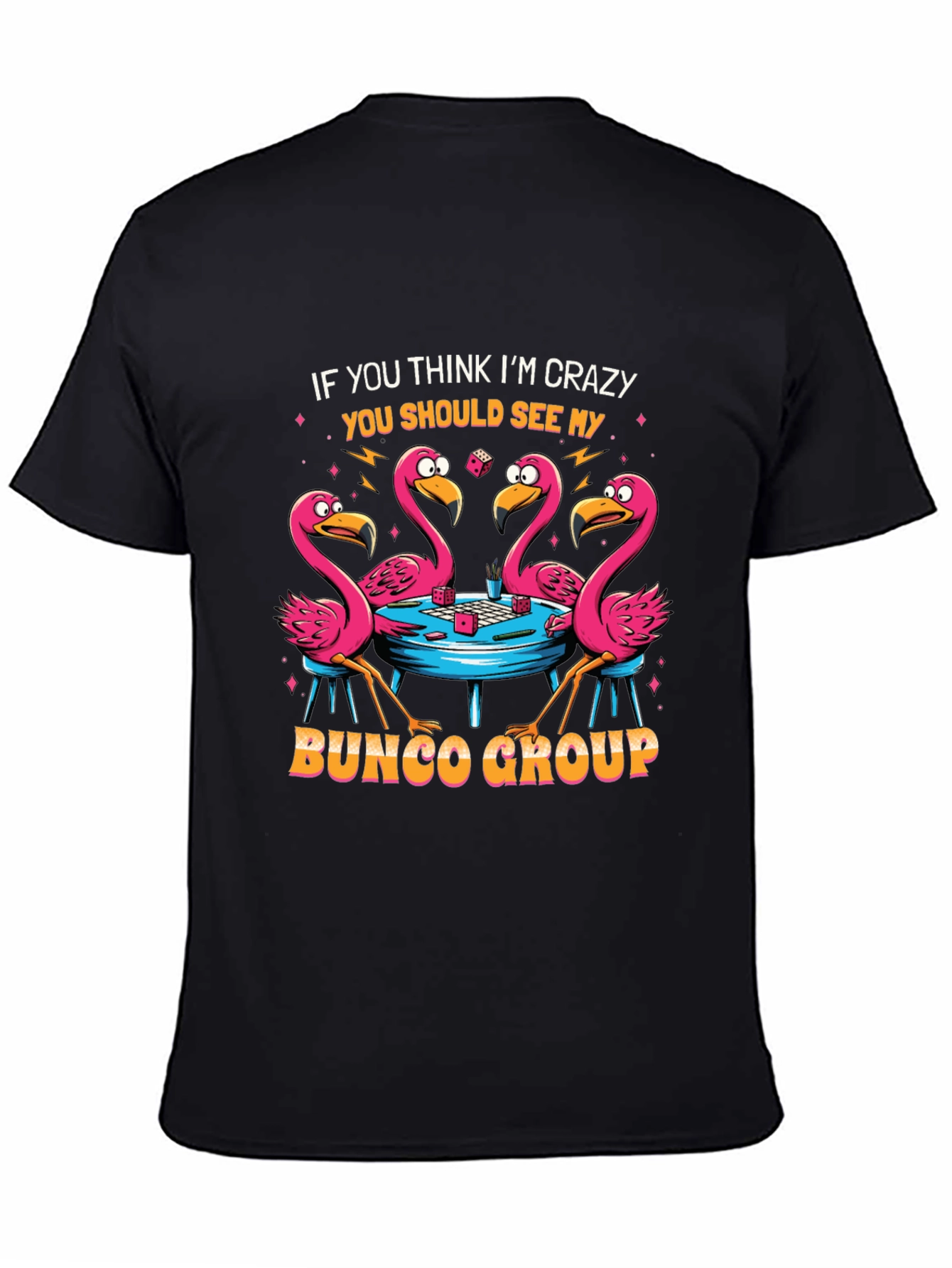 Crazy Bunco Group Flamingo Graphic Tee