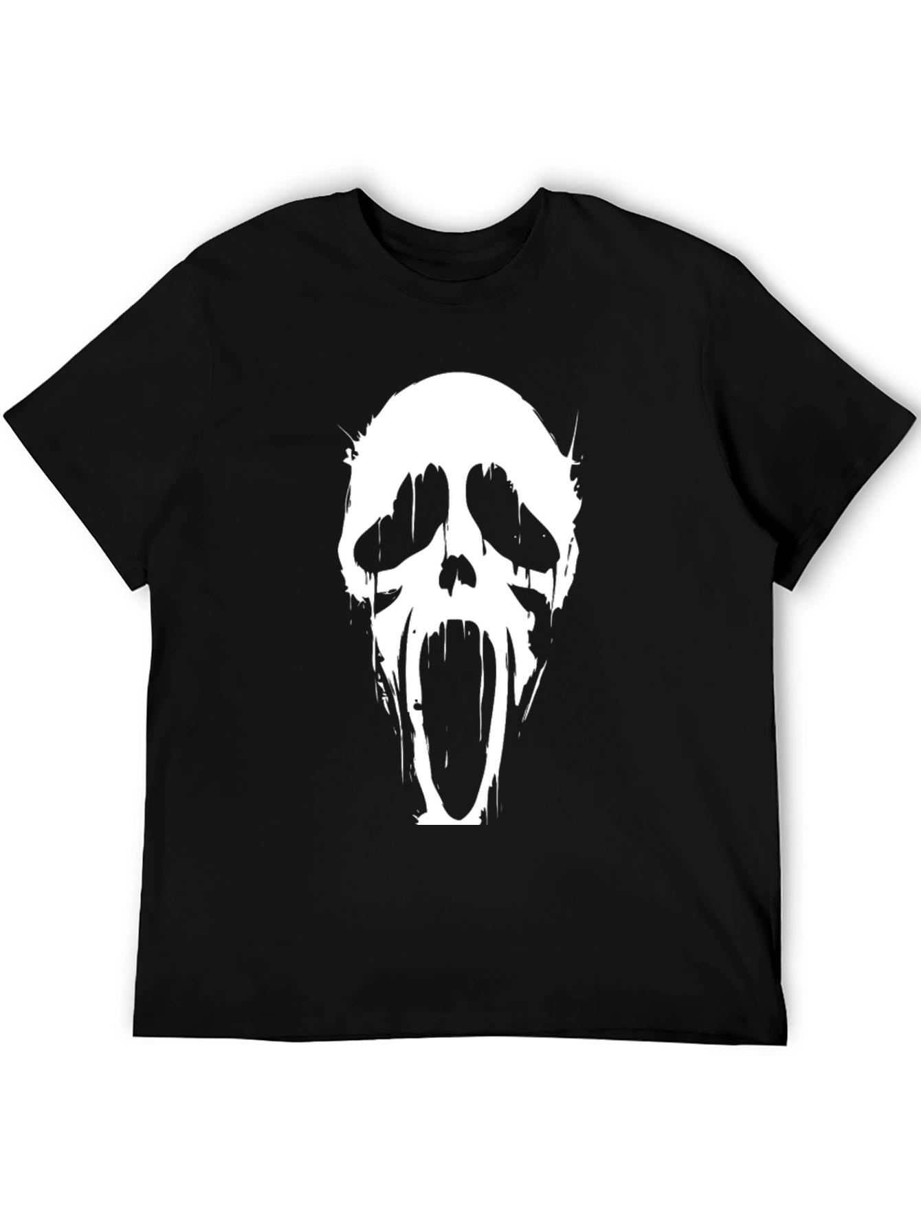 Scream Ghost Face Graphic T-Shirt - Black