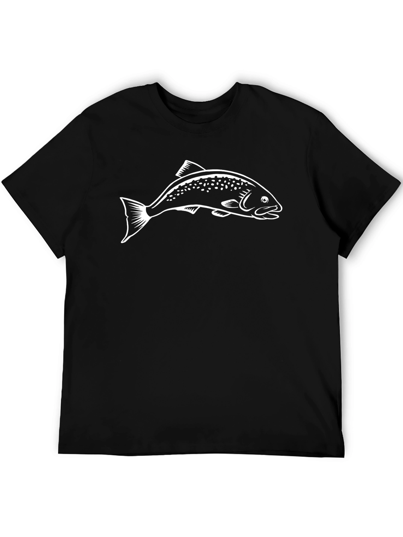 Black Fish Graphic Tee - Fishing Lovers T-Shirt