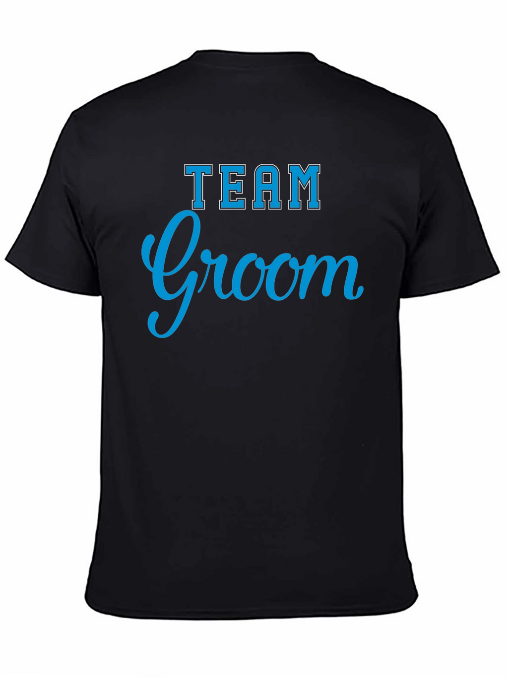 Team Groom Crew Neck T-Shirt - Black