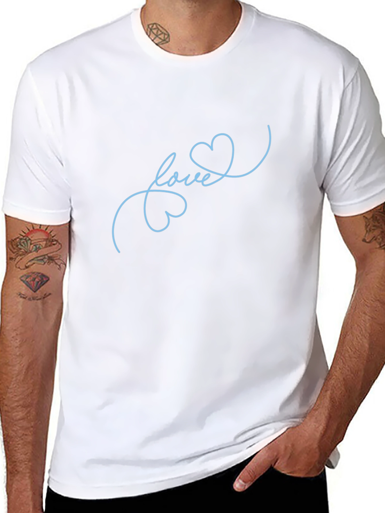 Love Heart Graphic Tee - Stylish Casual T-Shirt