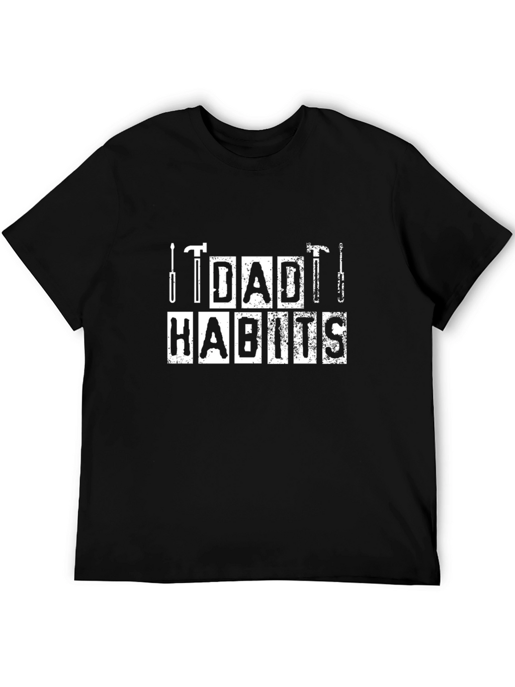 Dad Habits Graphic T-Shirt - Black Cotton Tee