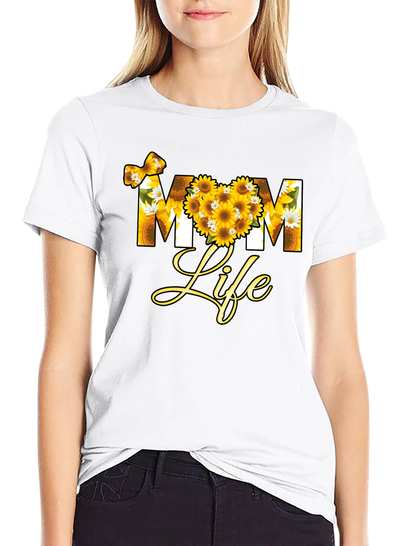 Mom Life Sunflower Graphic Tee