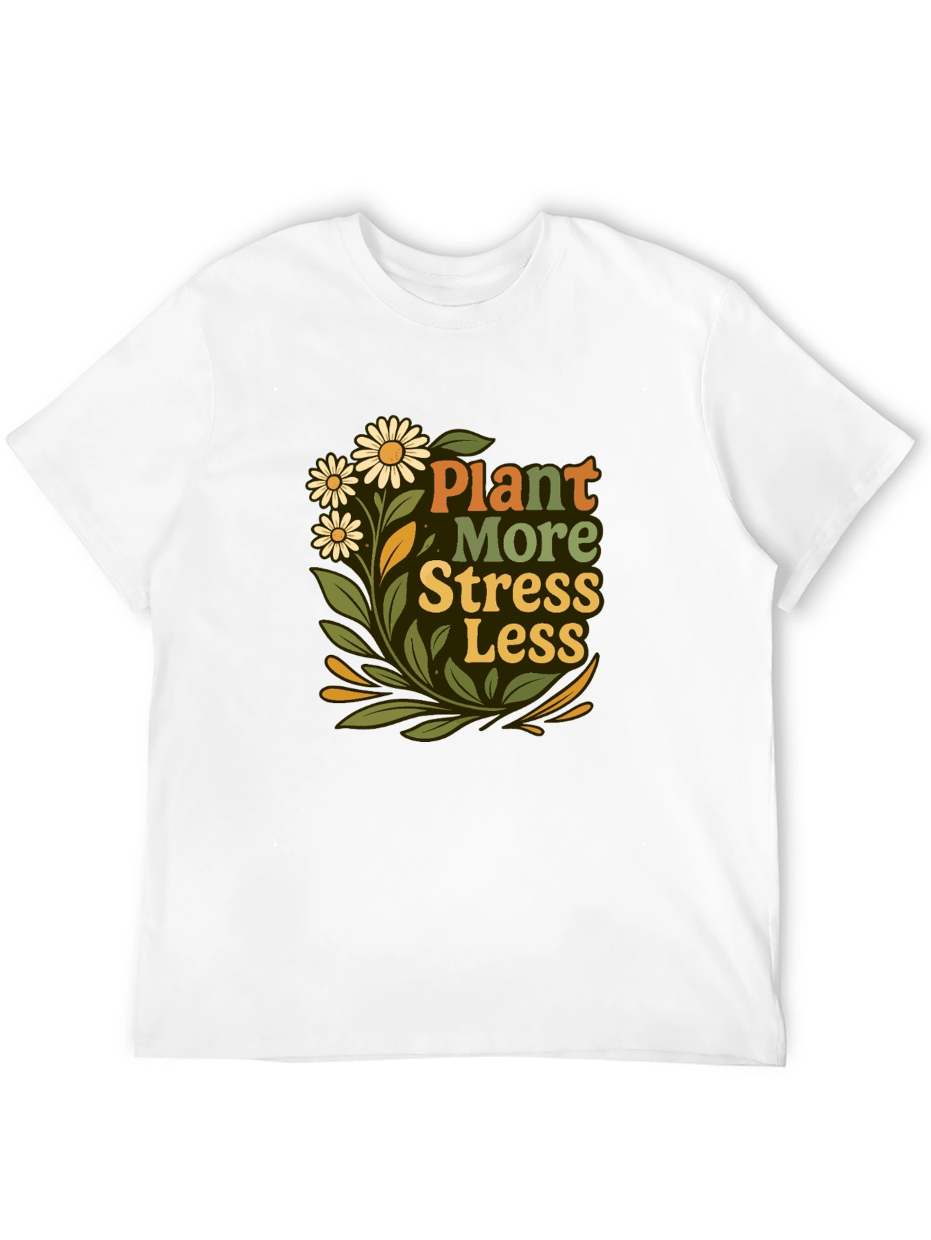 Plant More Stress Less Graphic Tee