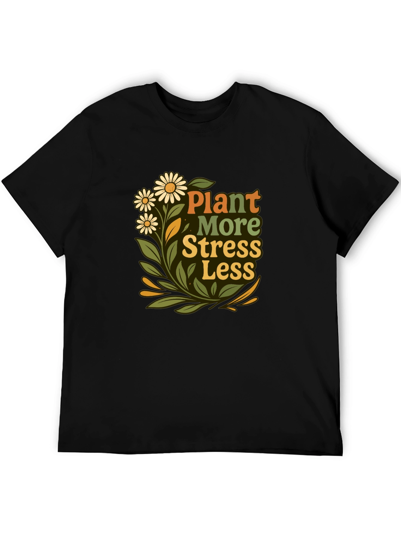 Plant More Stress Less Graphic Tee