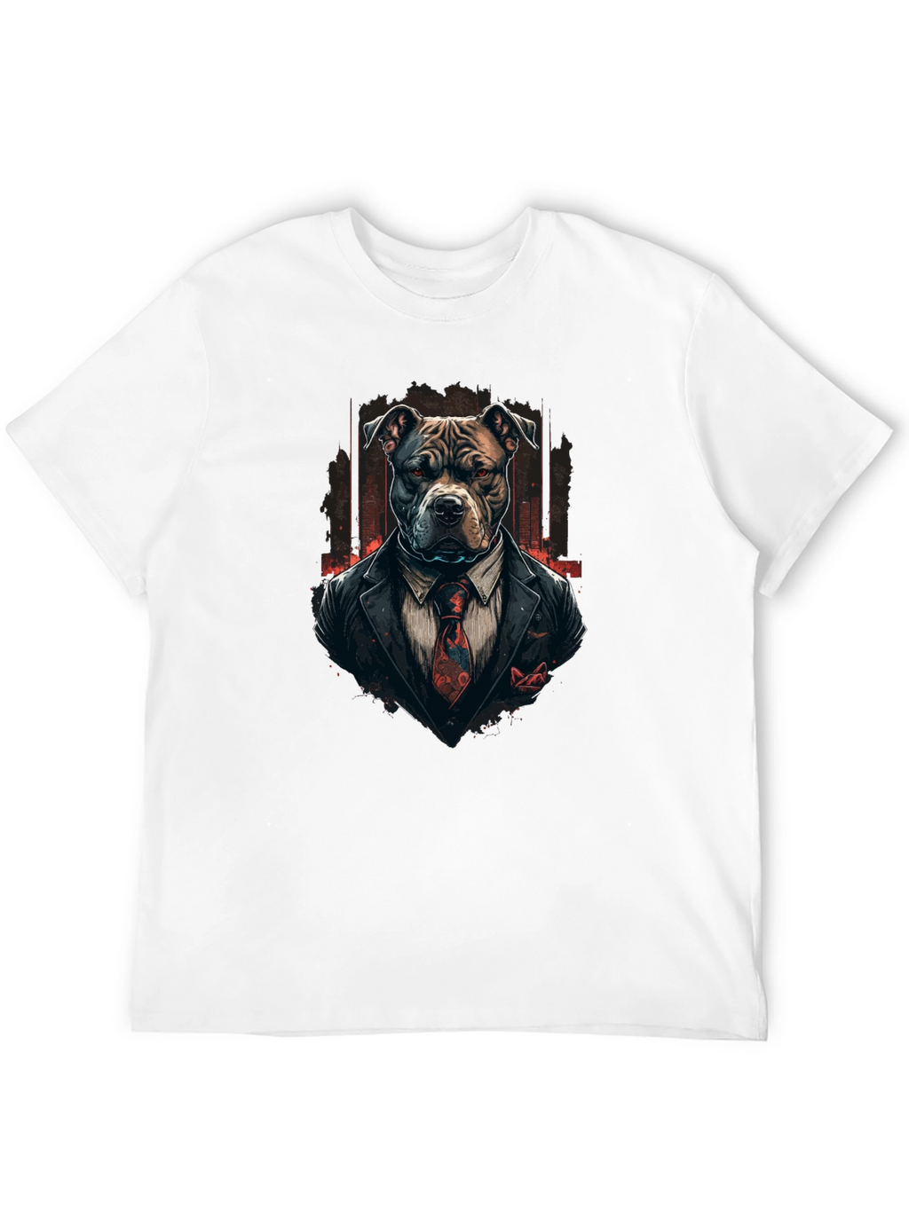 Suit Pitbull T-Shirt – Cool Gentleman Dog Graphic Tee