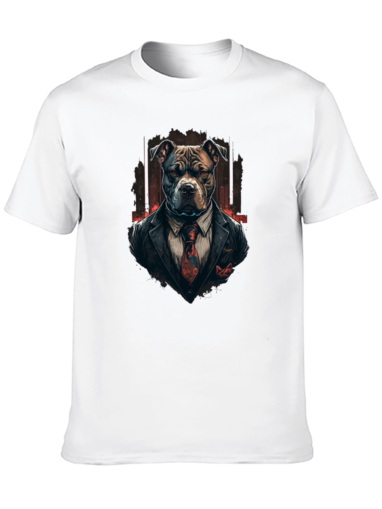 Suit Pitbull T-Shirt – Cool Gentleman Dog Graphic Tee