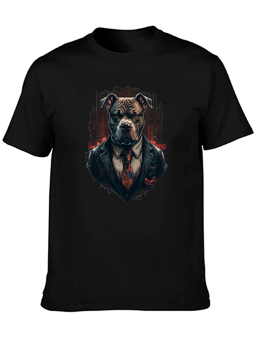 Suit Pitbull T-Shirt – Cool Gentleman Dog Graphic Tee