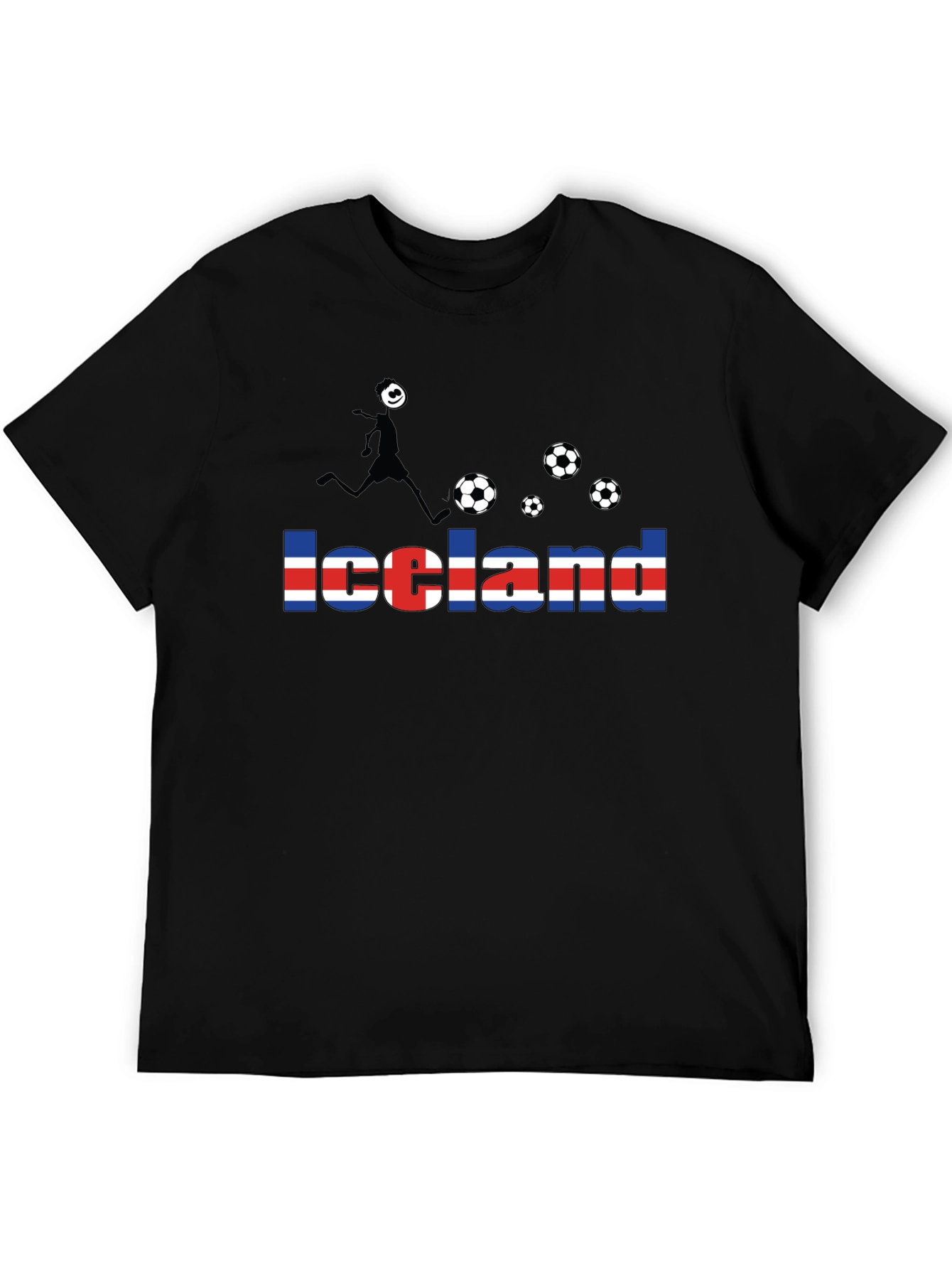 Iceland Soccer Fan T-Shirt - Black
