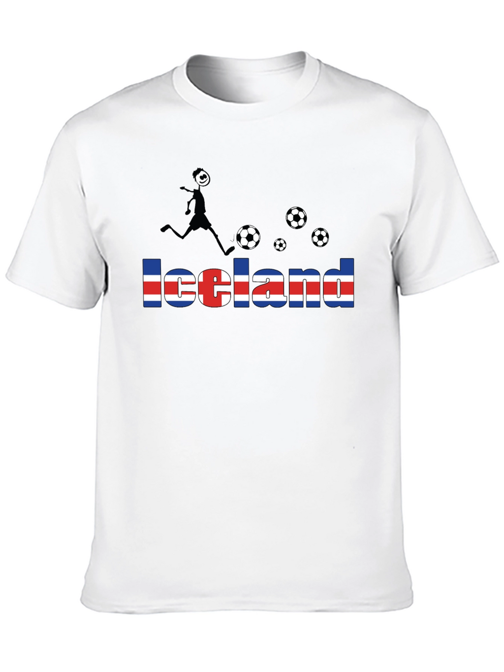 Iceland Soccer Fan T-Shirt - Black