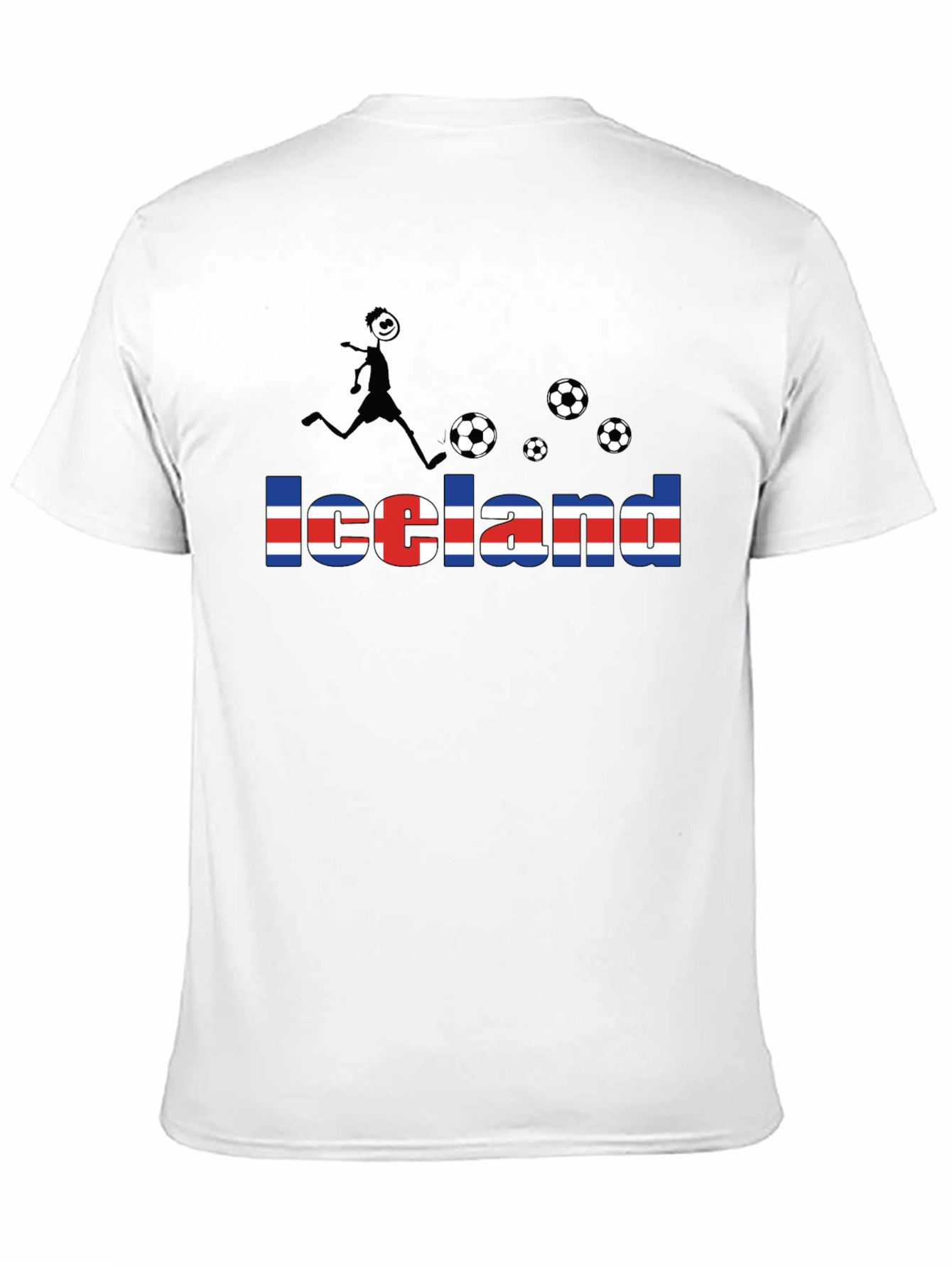Iceland Soccer Fan T-Shirt - Black