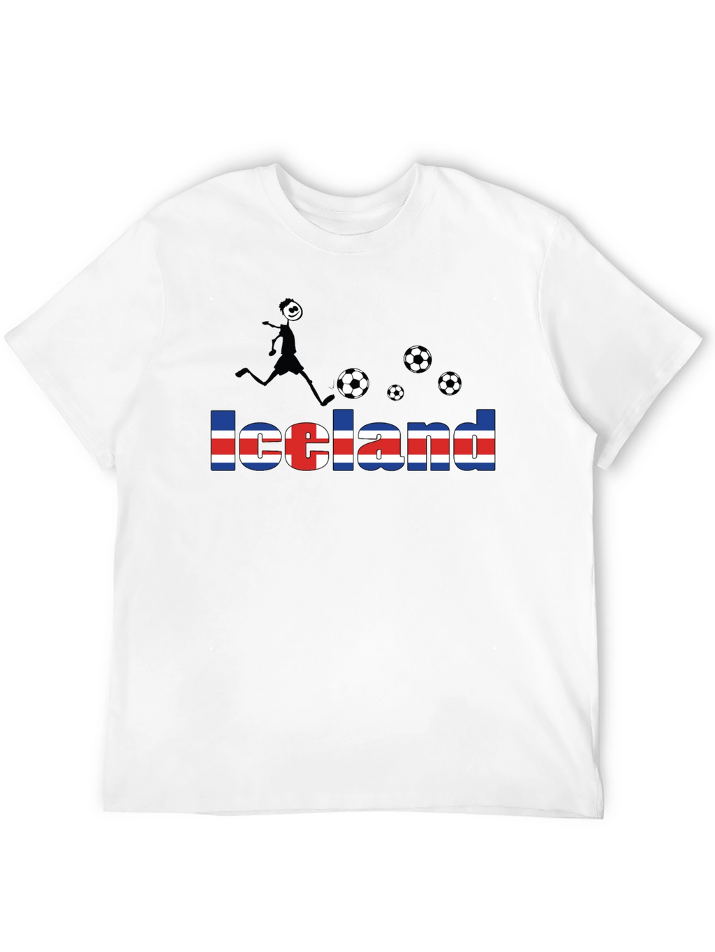 Iceland Soccer Fan T-Shirt - Black