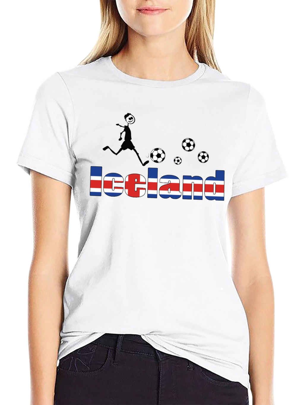 Iceland Soccer Fan T-Shirt - Black