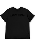 Exhaustdad Black Graphic Tee - Casual Comfort