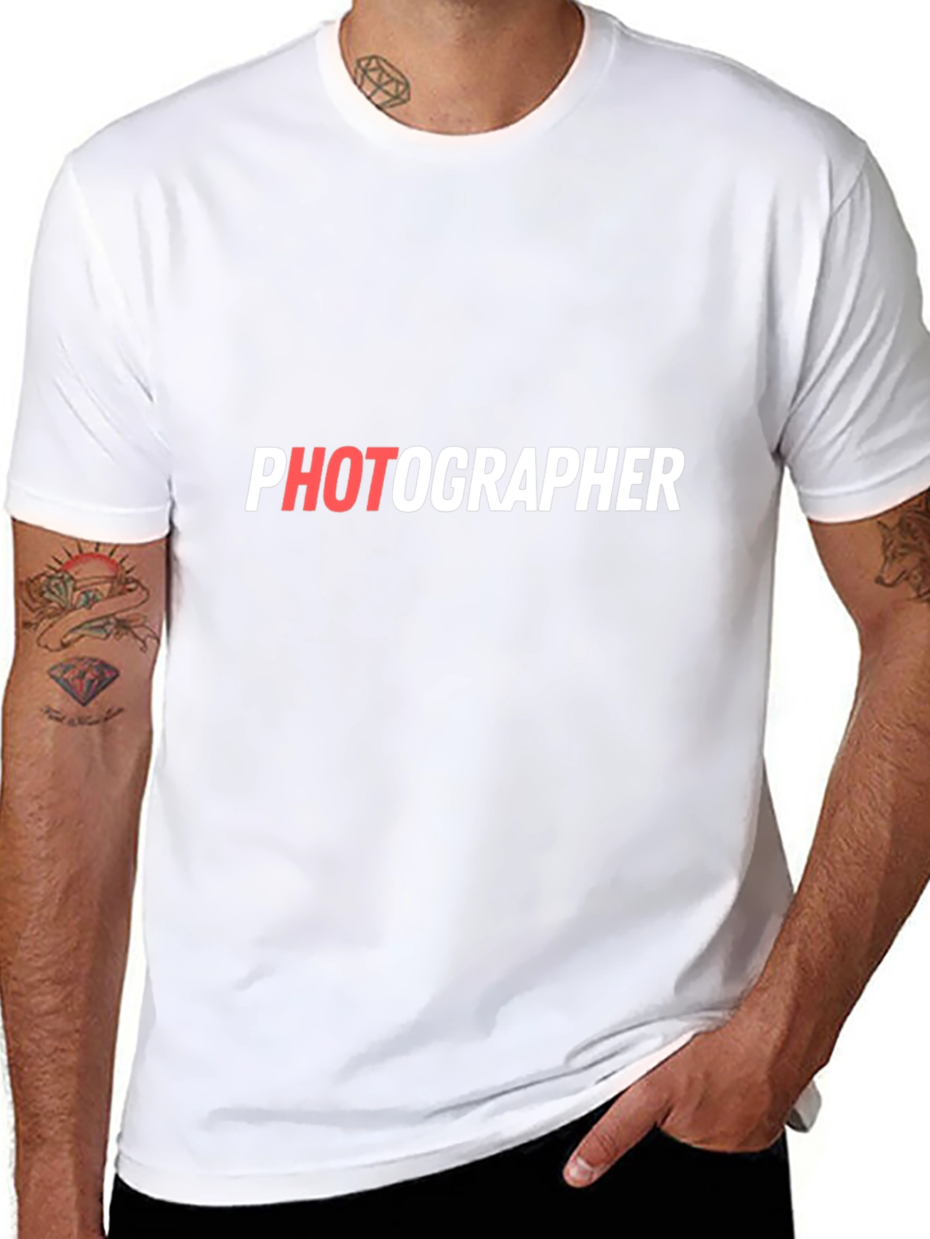 Photographer Graphic Tee - Stylish Black Cotton T-Shirt