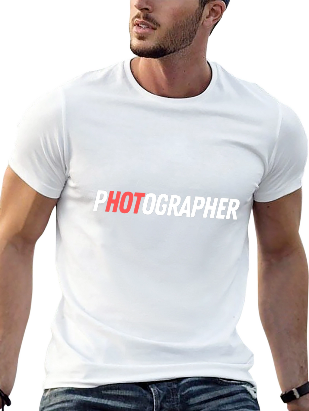 Photographer Graphic Tee - Stylish Black Cotton T-Shirt