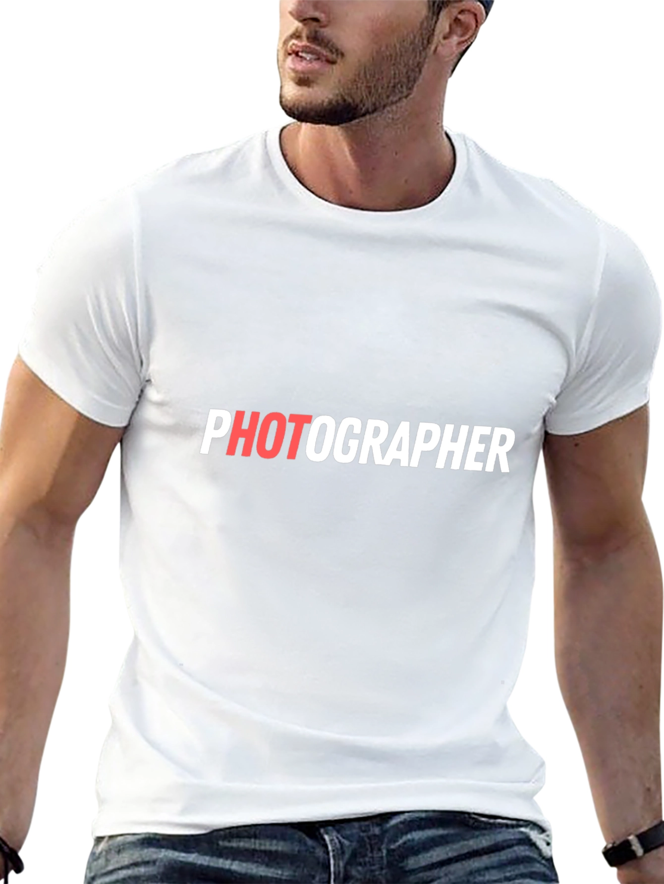 Photographer Graphic Tee - Stylish Black Cotton T-Shirt