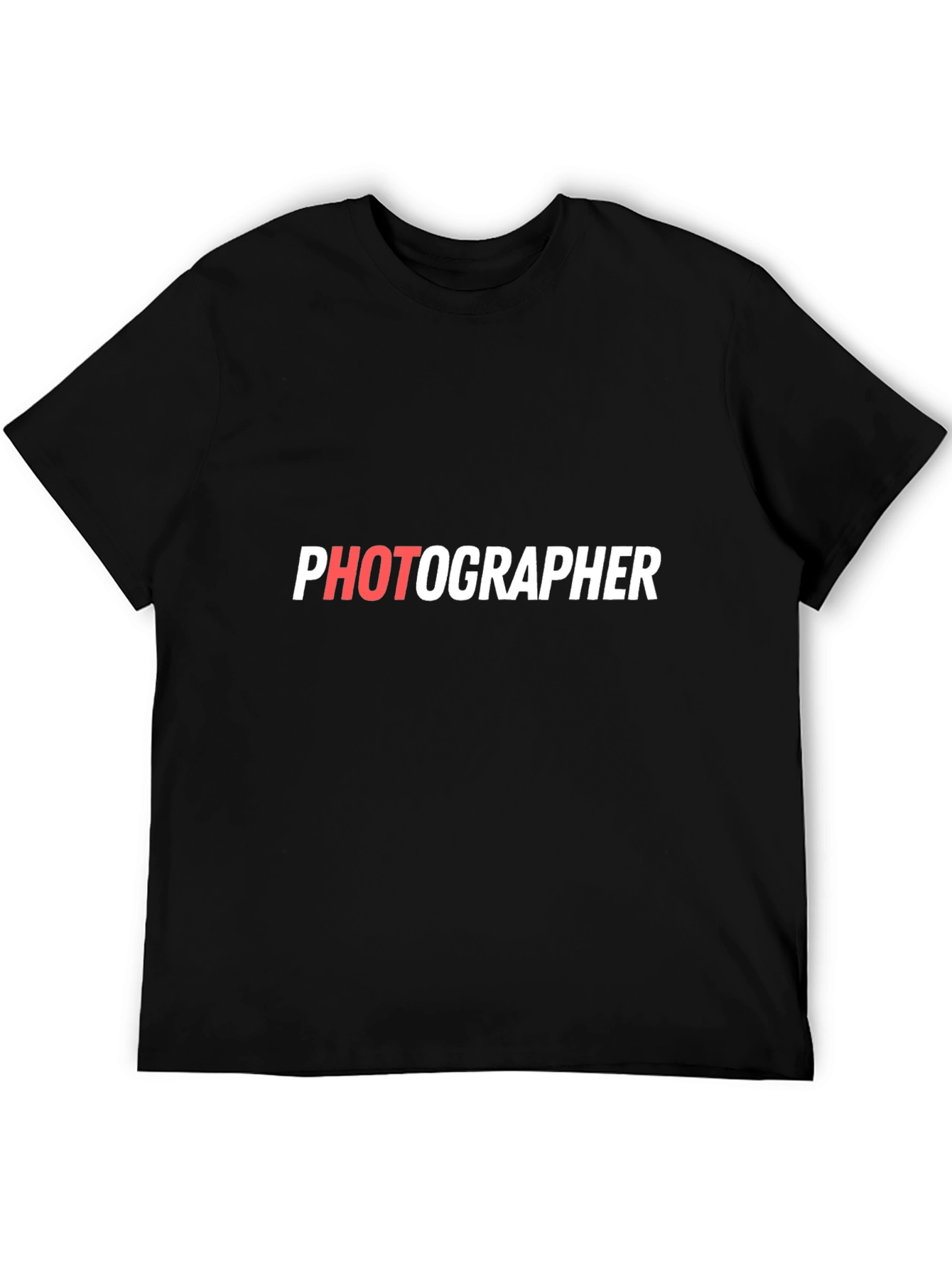 Photographer Graphic Tee - Stylish Black Cotton T-Shirt