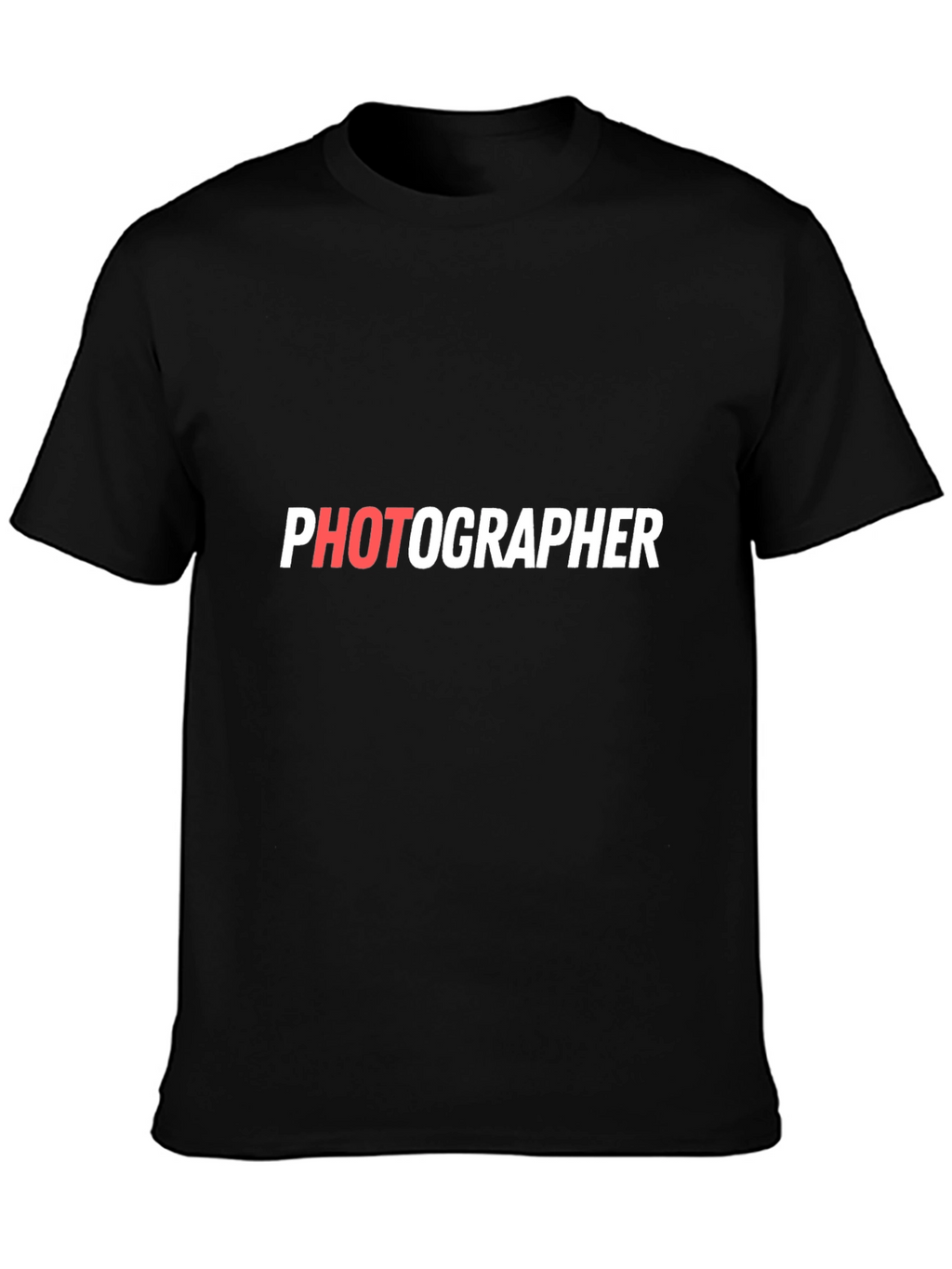 Photographer Graphic Tee - Stylish Black Cotton T-Shirt