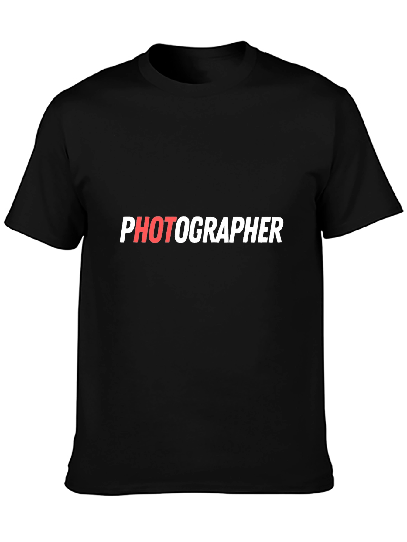 Photographer Graphic Tee - Stylish Black Cotton T-Shirt