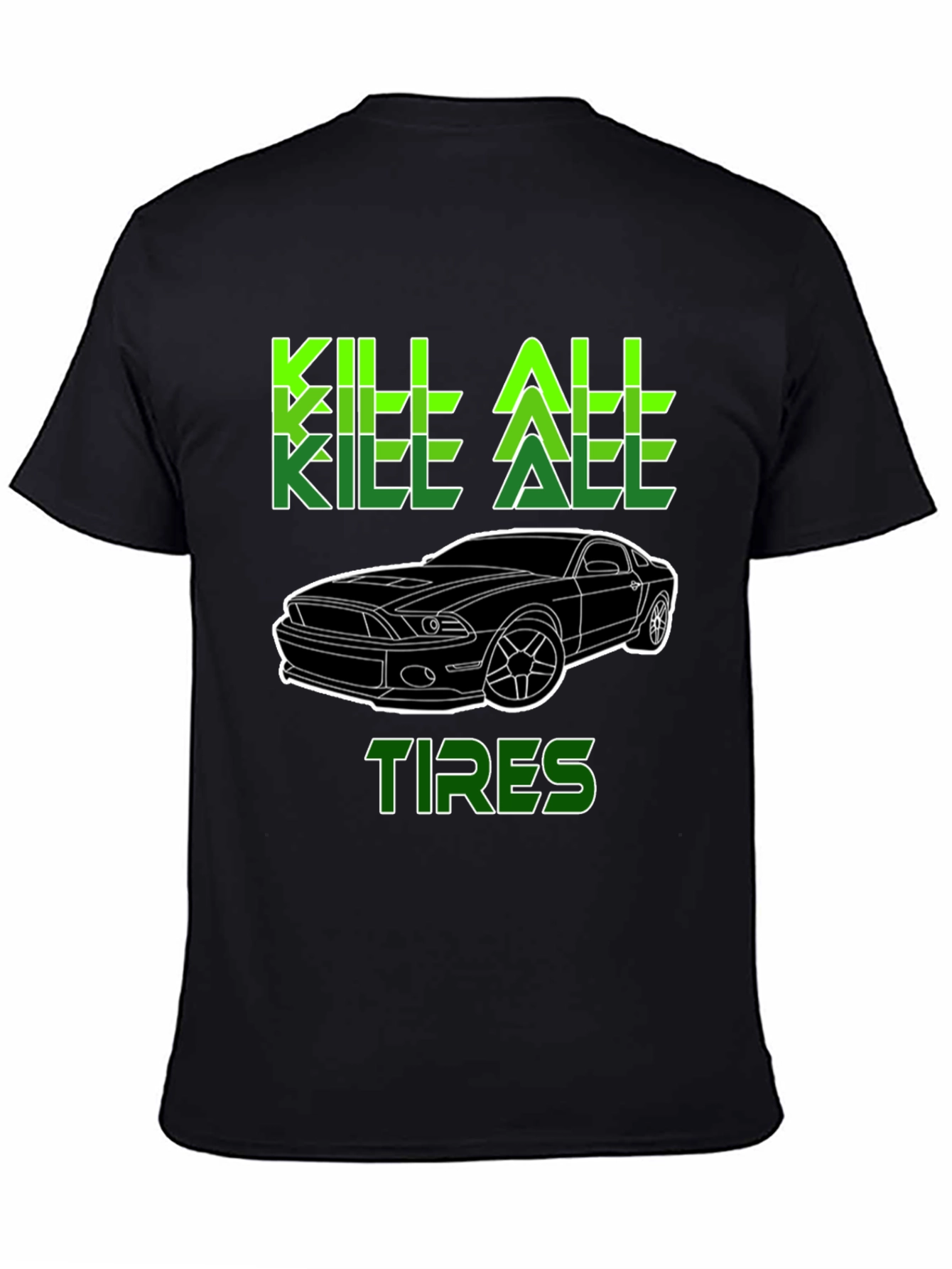 Kill All Tires Graphic Tee - Mens Black T-Shirt